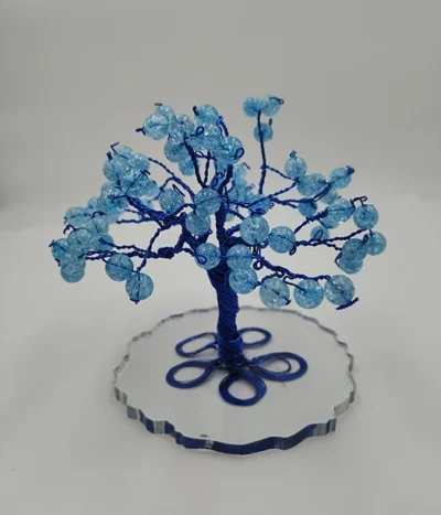 Árbol de nieve azul